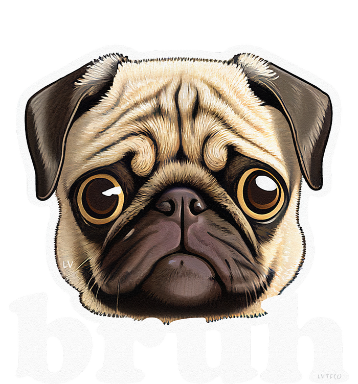 Pug Says Bruh Funny Humorous Pet Dog Ladies Essential Tank