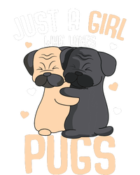 Just A Girl Who Loves Pugs Kids Girl Pug Lover T-Shirt