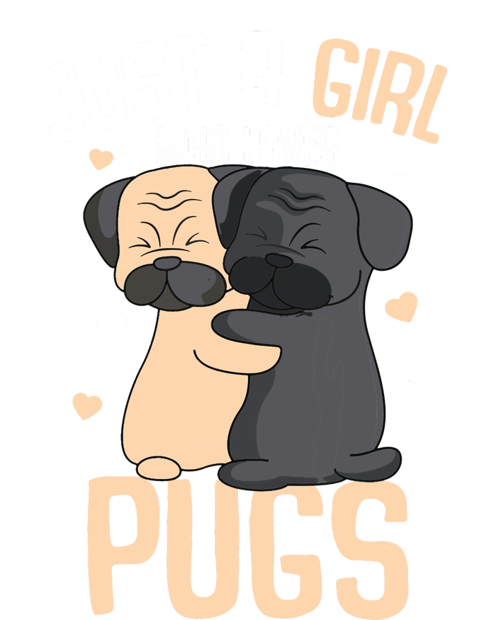 Just A Girl Who Loves Pugs Kids Girl Pug Lover T-Shirt