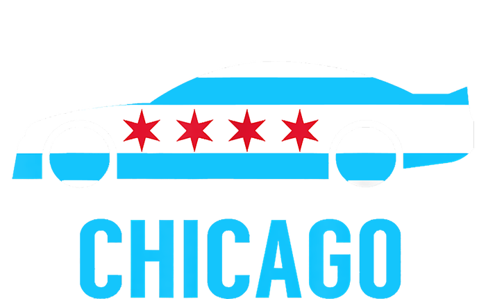 Chicago Flag Race Car Garment-Dyed Heavyweight T-Shirt