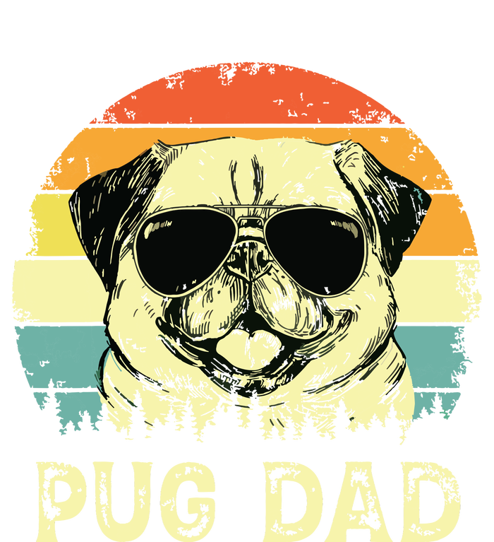 Vintage Pug Dad Dog Lovers Fathers Day Tee T-Shirt