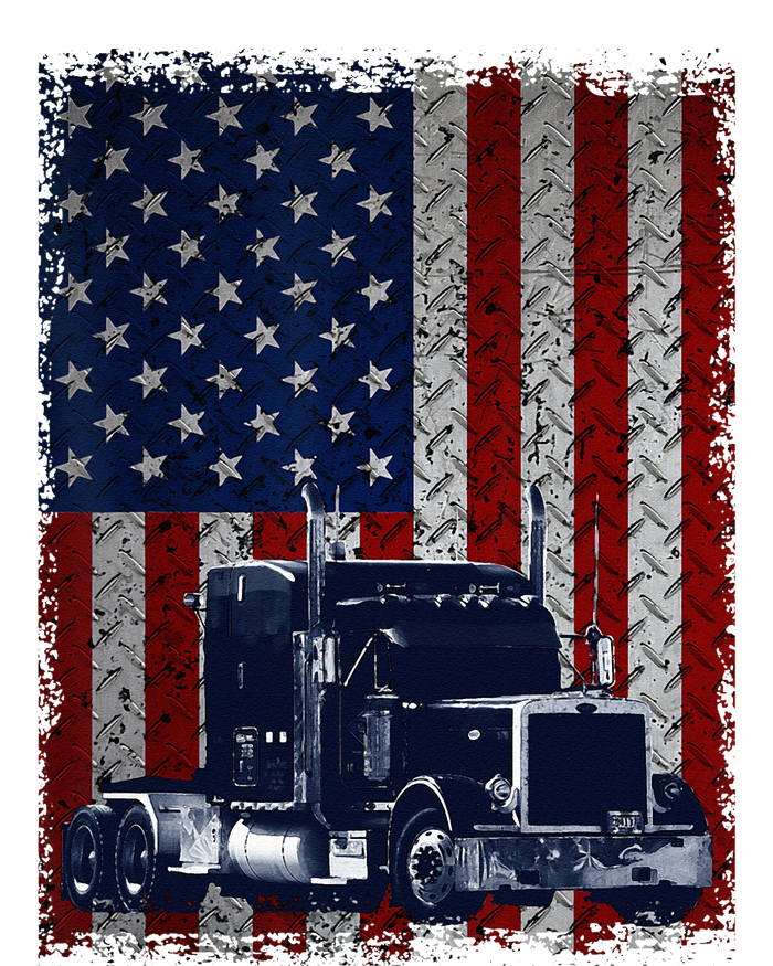 Truck Driver American Flag Trucker Gift T-Shirt