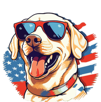 Yellow Lab 4th Of July Design Patriotic Pup Labrador Pride Kids Colorblock Raglan Jersey