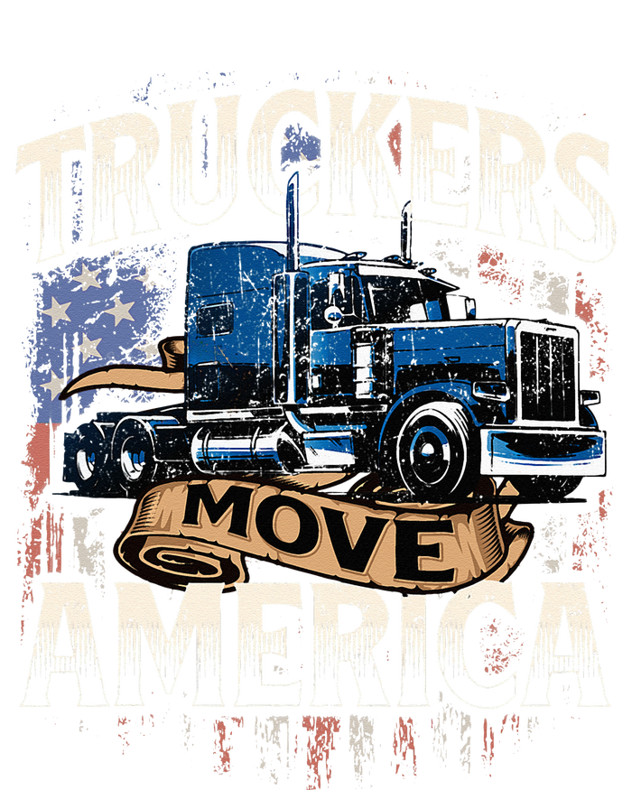 Truckers Move America Semi Truck Driver Trucking Big Rig Zip Tote Bag