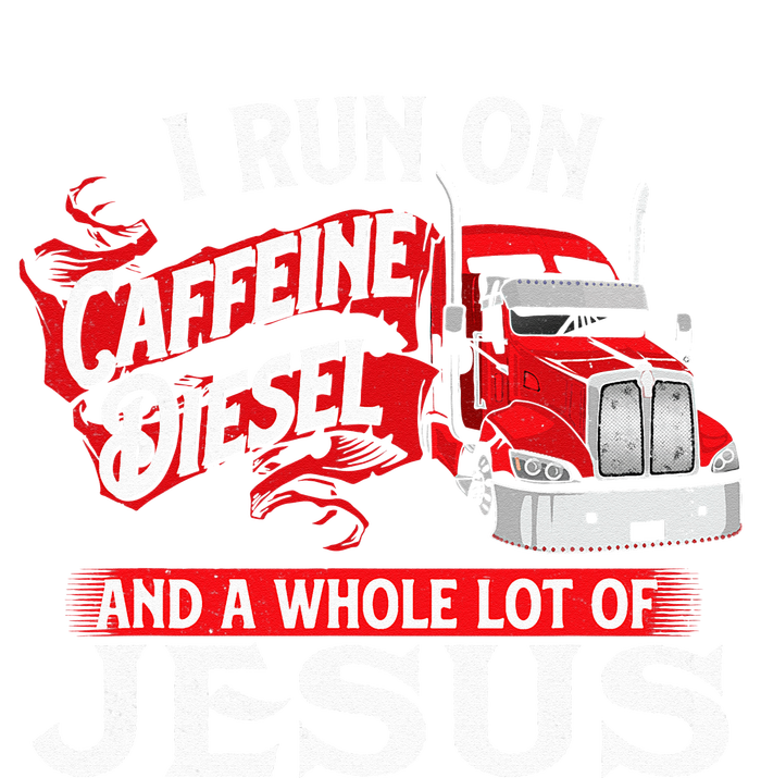 I Run On Caffeine Christian Trucker Semi Truck Driver Performance Fleece Hoodie