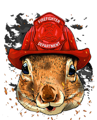 Firefighter Squirrel Fire Department Fireman Squirrel Lover Womens Cotton Relaxed Long Sleeve T-Shirt