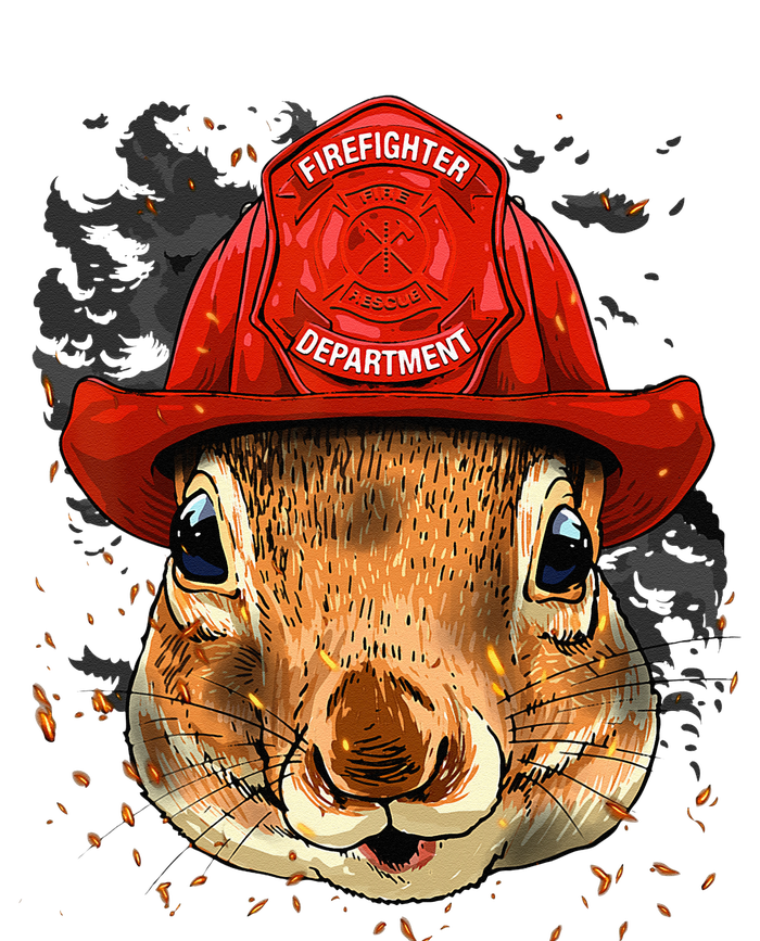 Firefighter Squirrel Fire Department Fireman Squirrel Lover Womens Cotton Relaxed Long Sleeve T-Shirt