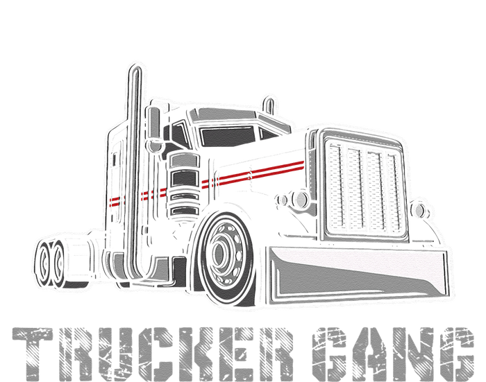 Truck Driver Funny Big Trucking Trucker Gang Women's Racerback Cropped Tank