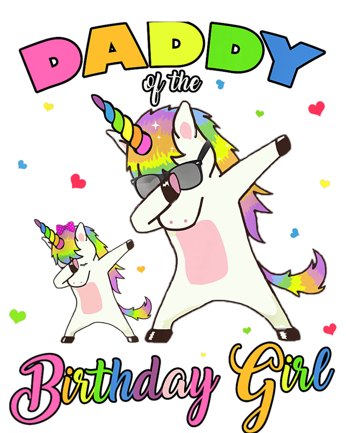 Daddy of the Birthday Girl Dabbing Unicorn Princess and Dad Insulated Varsity Jacket