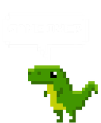 Game Over Gift Funny T Rex Dinosaur Vintage Retro Gaming Gift Women's Long Sleeve Flannel Pajama Set 