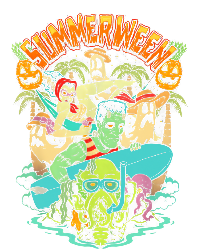 Summerween Happy Summerween Summer Halloween Holiday Cooling Performance Crew T-Shirt