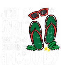 Just A Girl Who Loves Christmas In July Xmas Summer Wo Womens Funnel Neck Pullover Hood