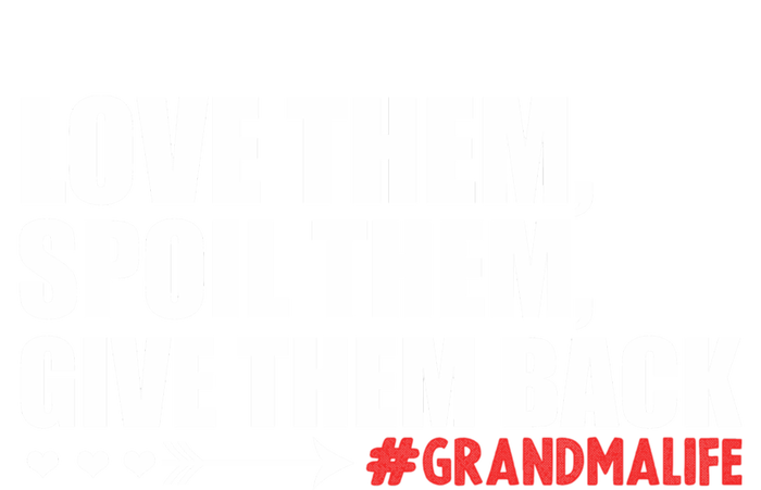 Grandma Spoils Love Them Spoil Them Give Them Back Gift Striped Beanie with Solid Band