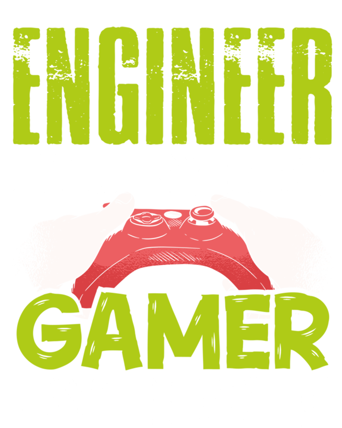 Enginer Dad By Day Gamer By Night Fathers Funny Gaming Gift T-Shirt