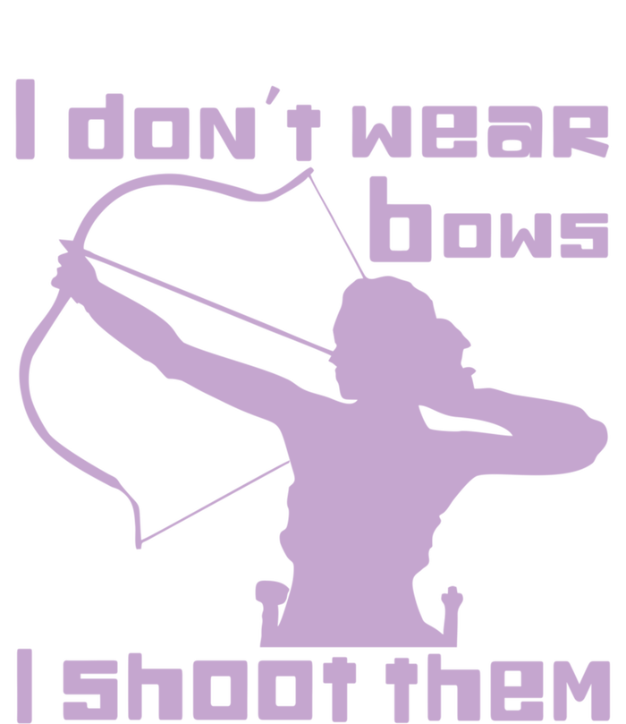 I Dont Wear Bows I Shoot Them Funny Archery Bow Lover Gift Striped Beanie with Solid Band