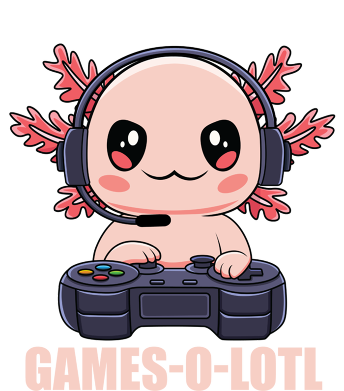 Funny Gamesolotl Axolotl Video Gamer Kawaii Anime Gift V-Neck T-Shirt