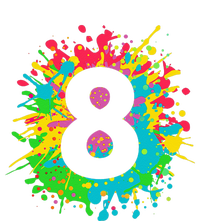 8th Birthday For 8 Paint Splashes Tie Dye Hoodie