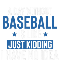 A Day Without Baseball Is Like Just Kidding I Have No Idea T-Shirt