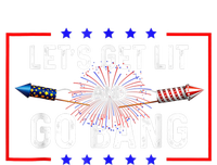 Lets Get Lit Fireworks 4th Of July Tee Just Here To Bang Flat Bill Trucker Hat