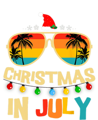 Christmas In July Santa Hat Sunglasses Summer Vacation Xmas Tank Top