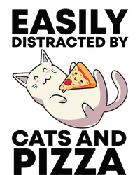 Easily Distracted By Cats And Pizza Kawaii Cat Lovers Gift T-Shirt