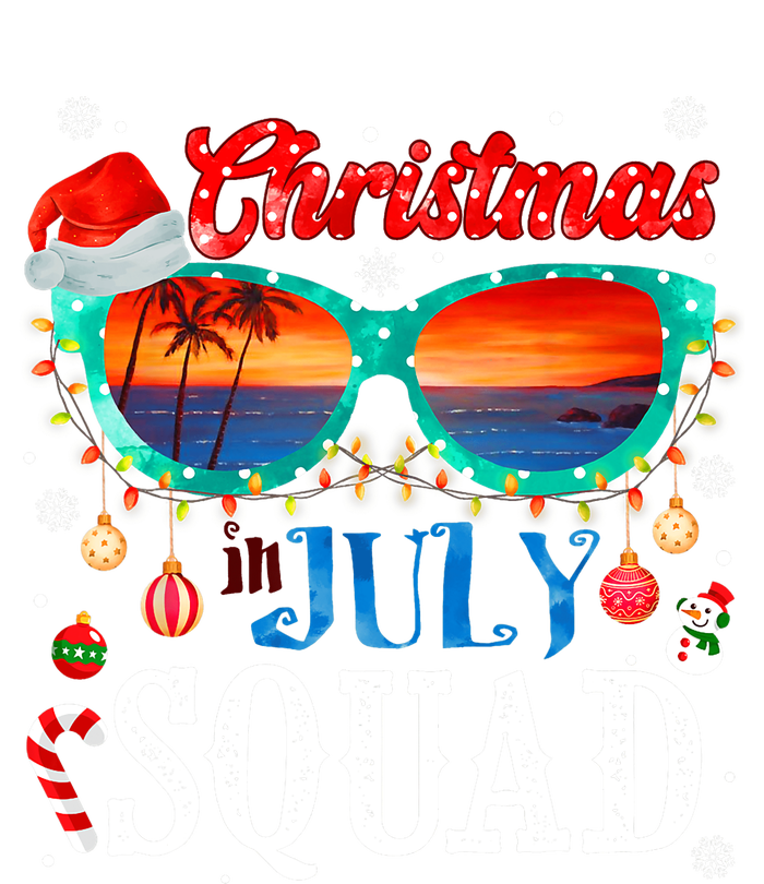 Christmas In July Squad Sunglasses Summer Beach Funny Xmas Baby Long Sleeve Bodysuit