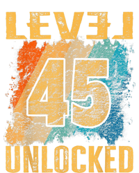 45th Birthday Level Unlocked Vintage Retro T-Shirt