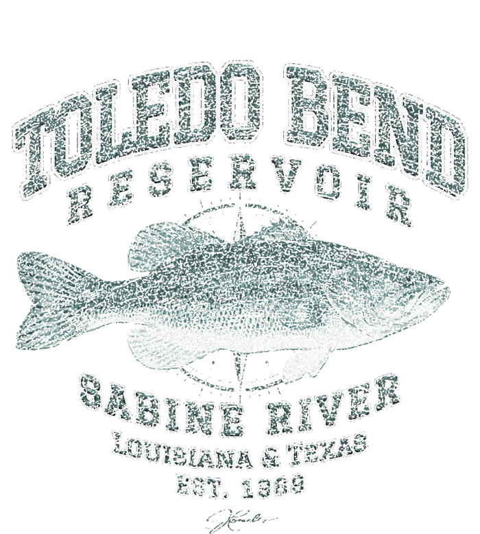 JCombs Toledo Bend Reservoir With Largemouth Bass Kids Sweatshirt