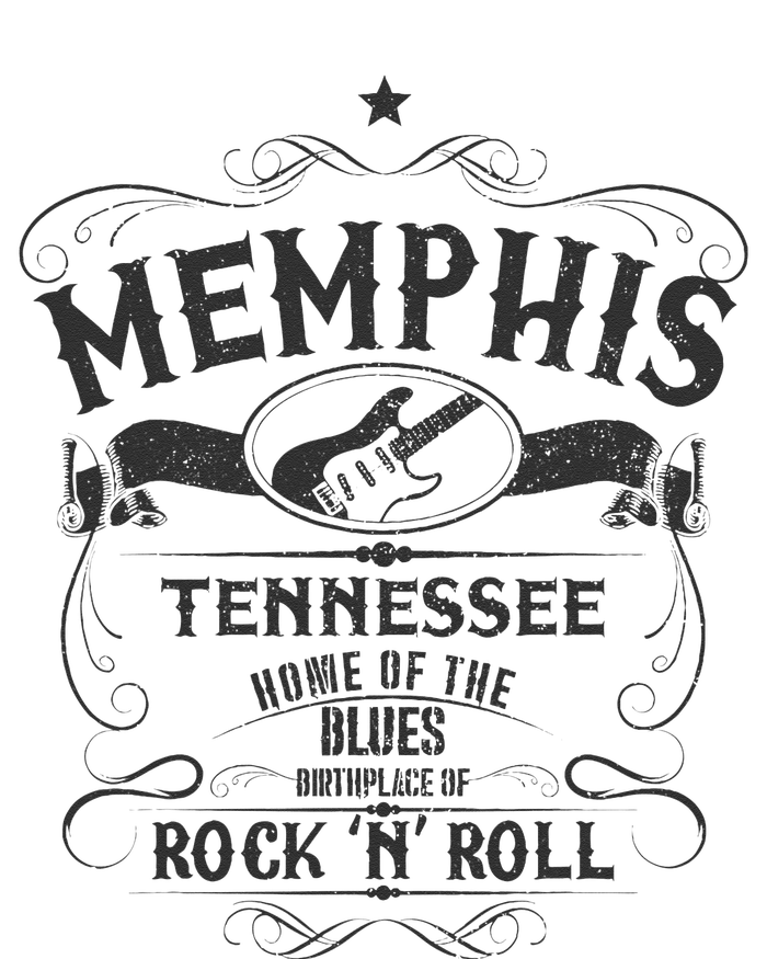 Memphis Tennessee Blues Country Music Guitar Vintage Gift Women’s Perfect Tri Rocker Tank