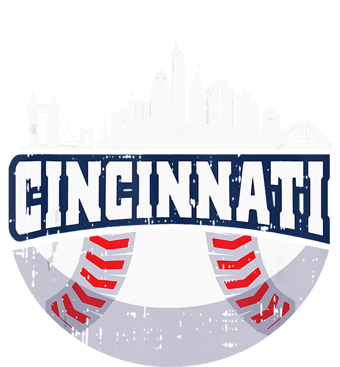 Cincinnati Baseball Skyline Ohio Baseball Player Gift T-Shirt