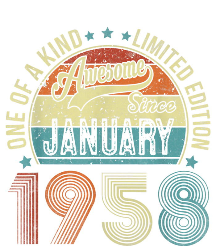 Awesome Since January 1958 Gifts 65 Year Old 65th Birthday Premium T-Shirt