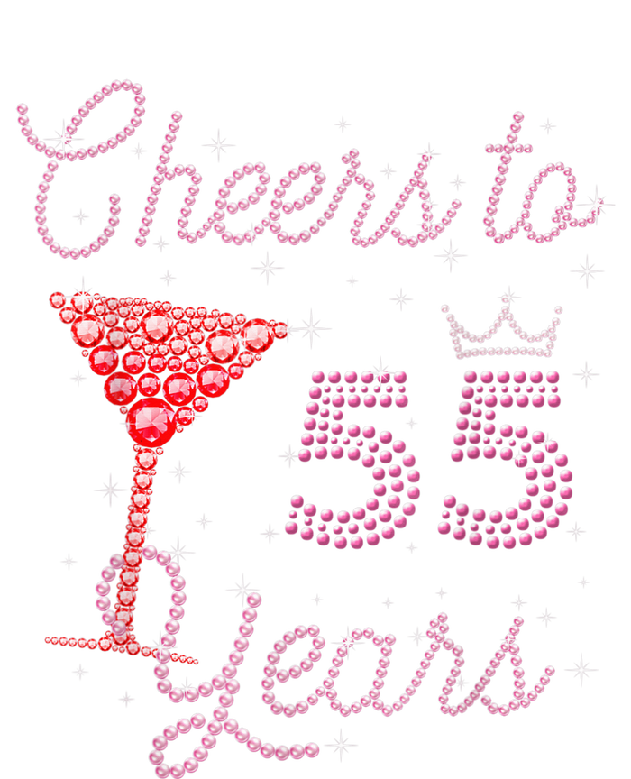 Cheers To 55 Years 55th Birthday 55 Years Old Bday T-Shirt