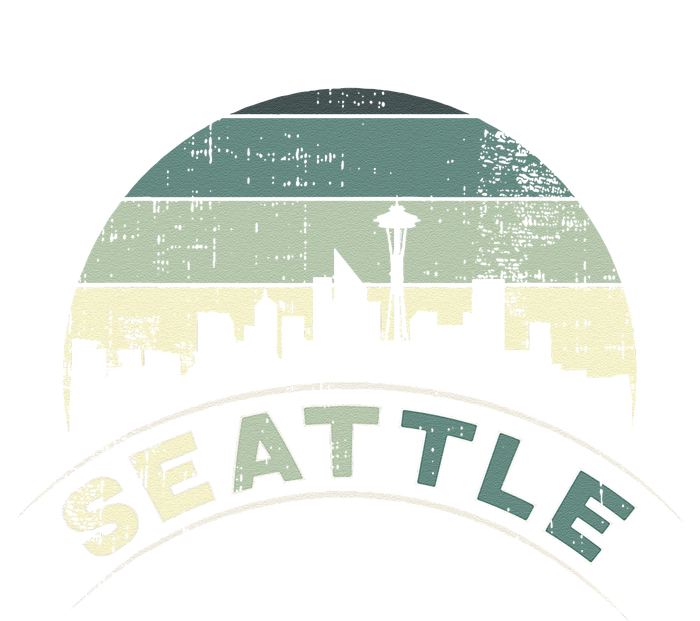 Grunge Seattle Skyline Distressed Look Design Toddler Zip Fleece Hoodie