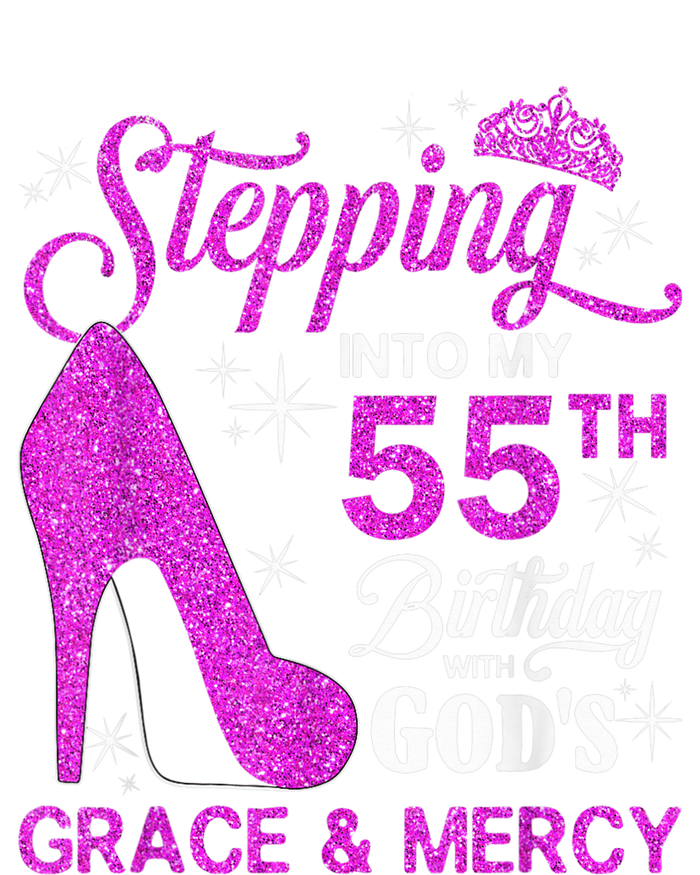 Stepping Into My 55th Birthday With God's Grace And Mercy Women's Fleece Hoodie