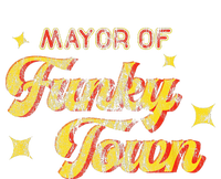 Mayor Of Funky Town 1970s Disco Funk 70s Retro Funk Women's Knotted Racerback Tank