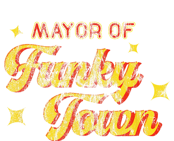 Mayor Of Funky Town 1970s Disco Funk 70s Retro Funk Women's Knotted Racerback Tank