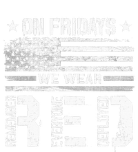 On Friday We Wear Red American Flag Military Supportive Magnet