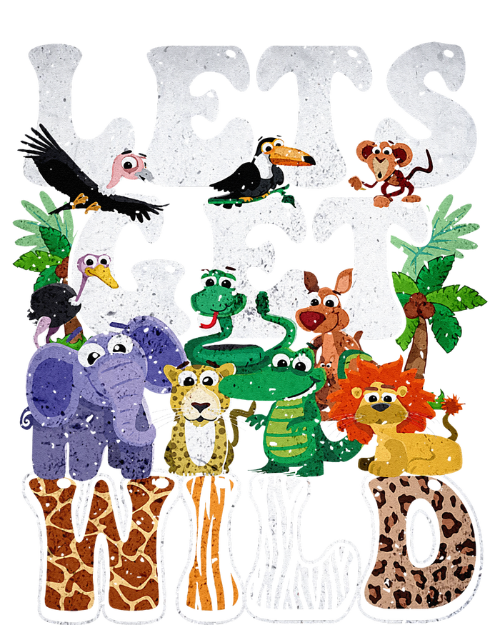 Lets Get Wild Print African Animal ZooKeeper Safari Party T-Shirt