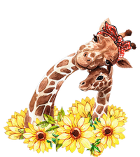 Mom Sunflower Gift Safari Africa Animal Baby Giraffe PosiCharge RacerMesh Polo