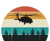 Retro Black Hawk Helicopter Pilot Vintage Air War Sunset Magnet