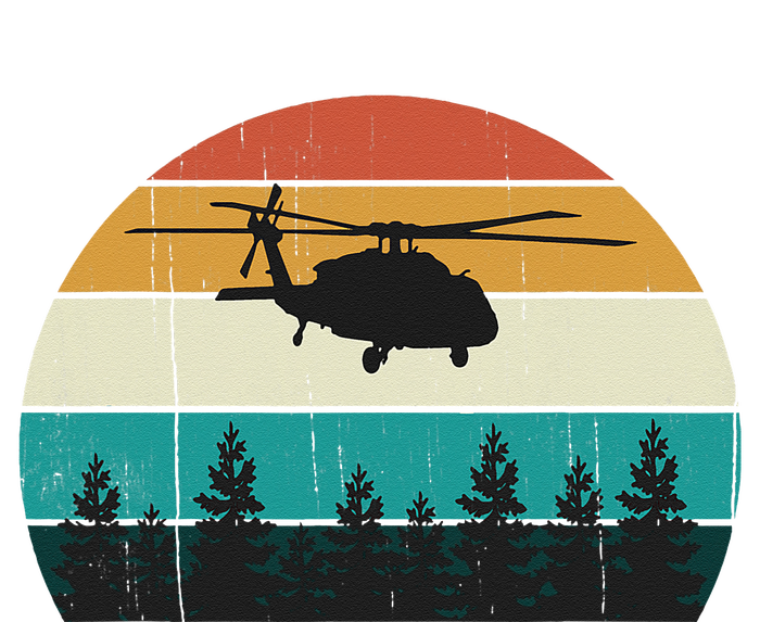 Retro Black Hawk Helicopter Pilot Vintage Air War Sunset Magnet