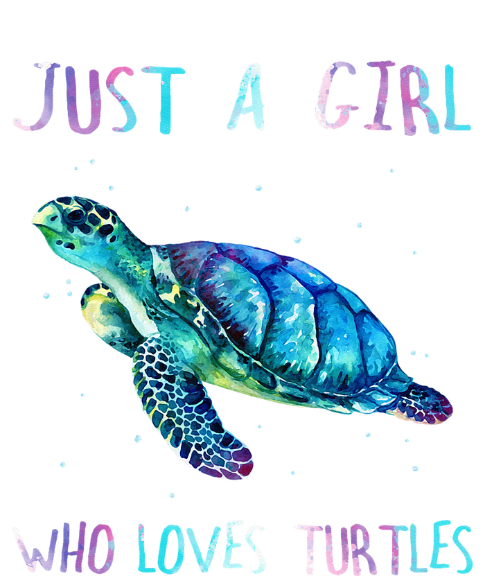 Turtle Watercolor Sea Ocean Just A Girl Who Loves Turtles Tall Hoodie