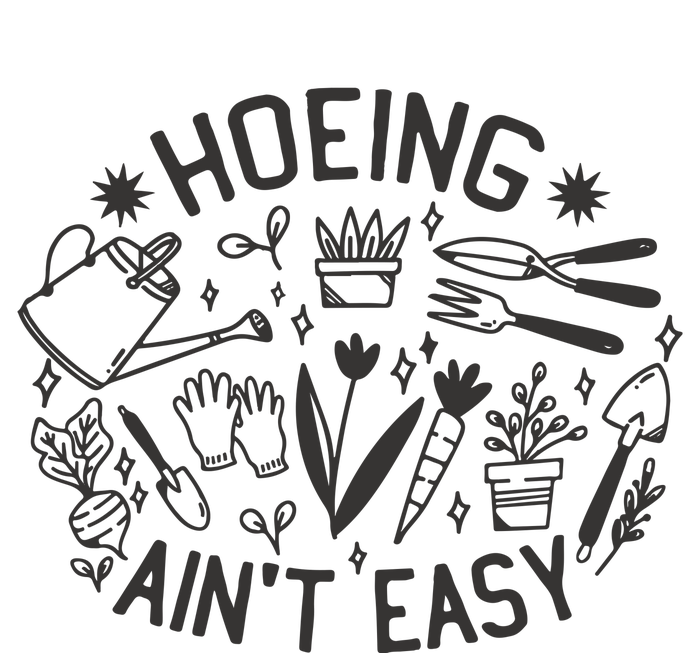 Gardener Plant Lover Hoeing Aint Easy Kids Long Sleeve Shirt