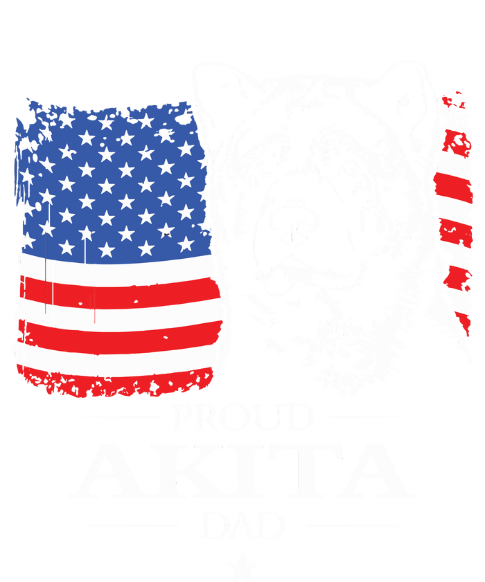 Funny Proud Akita Dad American Flag Patriotic Dog Gift T-Shirt