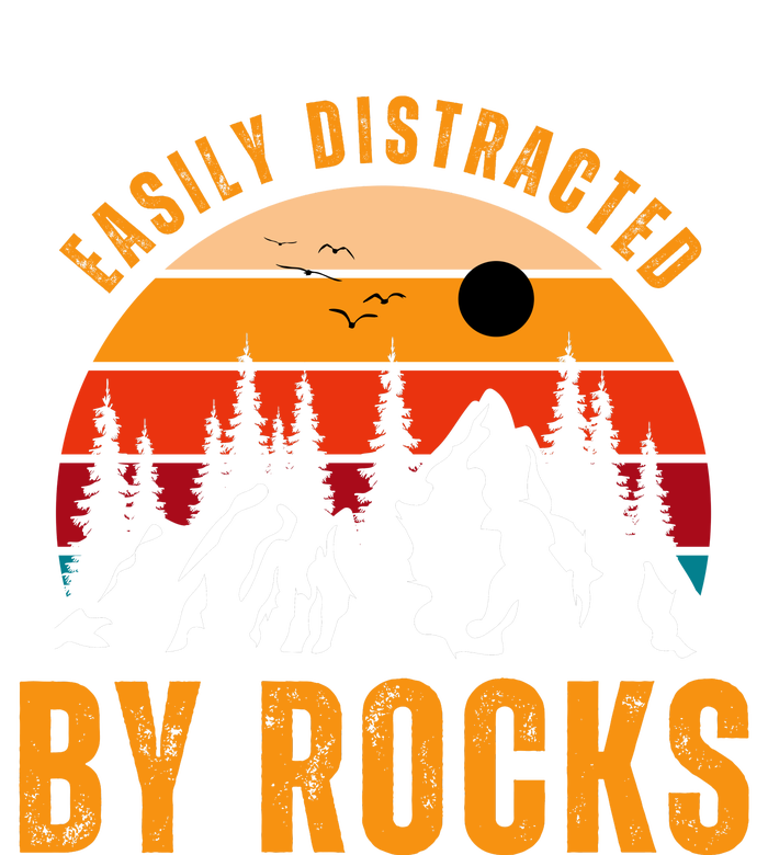 Easily Distracted By Rocks Vintage Funny Rocks T-Shirt