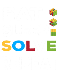 Eat Sleep Solve Repeat Rubik Game Funny Birthday Party Cute Gift Pom Pom 12in Knit Beanie