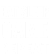 Funny Gamer Gaming Gift Eat Sleep Game Repeat Holiday Gift Stripe Pom Pom Beanie