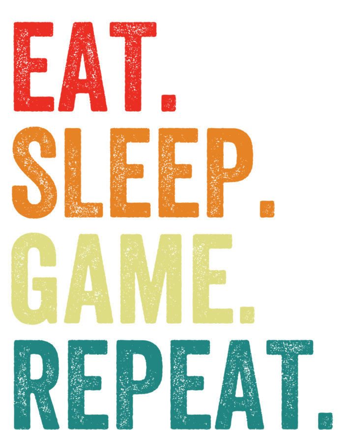 Funny Gaming Gift Eat Sleep Game Repeat Funny Gift Stripe Pom Pom Beanie