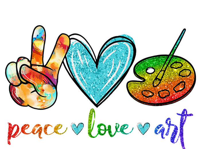 Peace Love Art Painting Palette Cute Art Teacher Gifts Mousepad