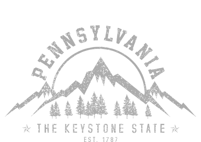 Pennsylvania State Est. 1787 Vintage Mountains Gift Women's Fleece Hoodie